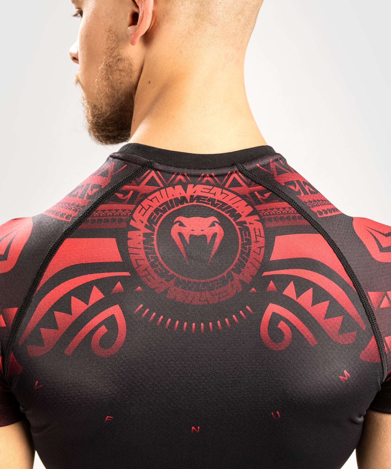 Venum Nakahi Rashguard Short Sleeves Black/Red - MMA Training, BJJ, Grappling & Combat Sports Compression Shirt for Men