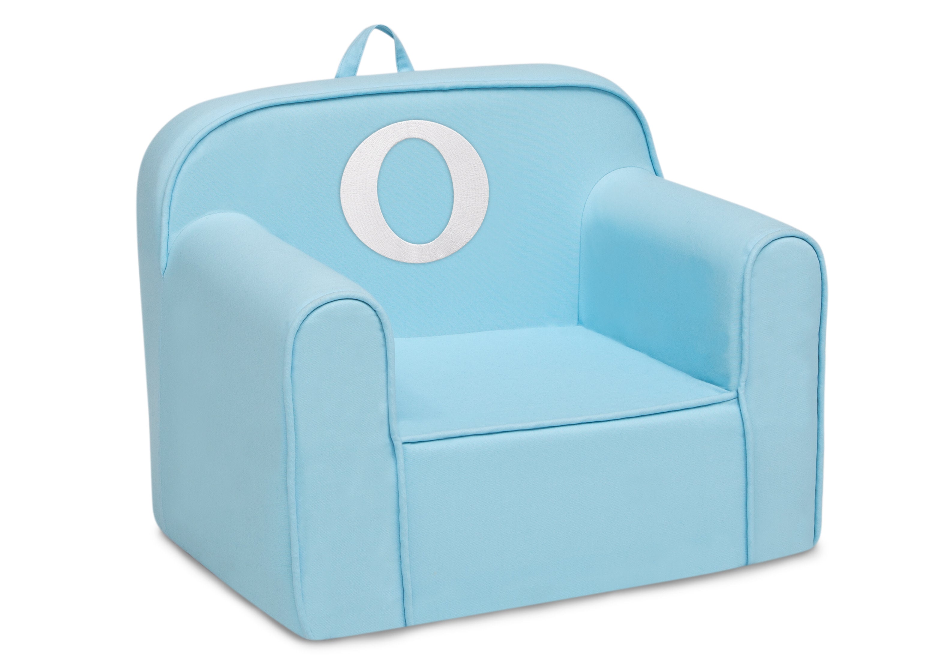 Personalized Monogram Light Blue Cozee Chair - Custom Plush Recliner for Living Room, Nursery & Office - Cozy Reading & Relaxation Seat