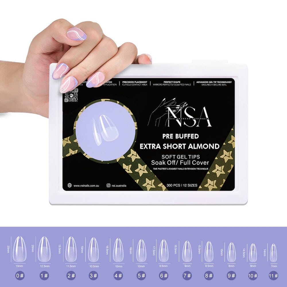 Gel Nail Extensions - Pre Buffed Tips for Strong & Natural-Looking Nails | Perfect for DIY Manicures & Salon Quality Results
