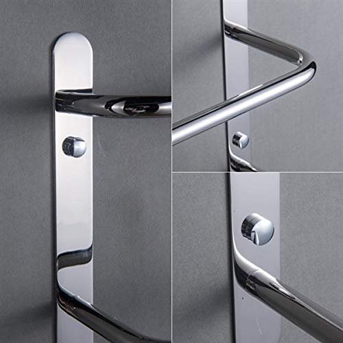 Premium 304 Stainless Steel 3-Tier Wall Mounted Towel Rack - 17.72 Inch Hand-Polished Bathroom Organizer (KJWY003YIN-45CM) - Perfect for Spa, Hotel & Modern Home Bathroom Decor
