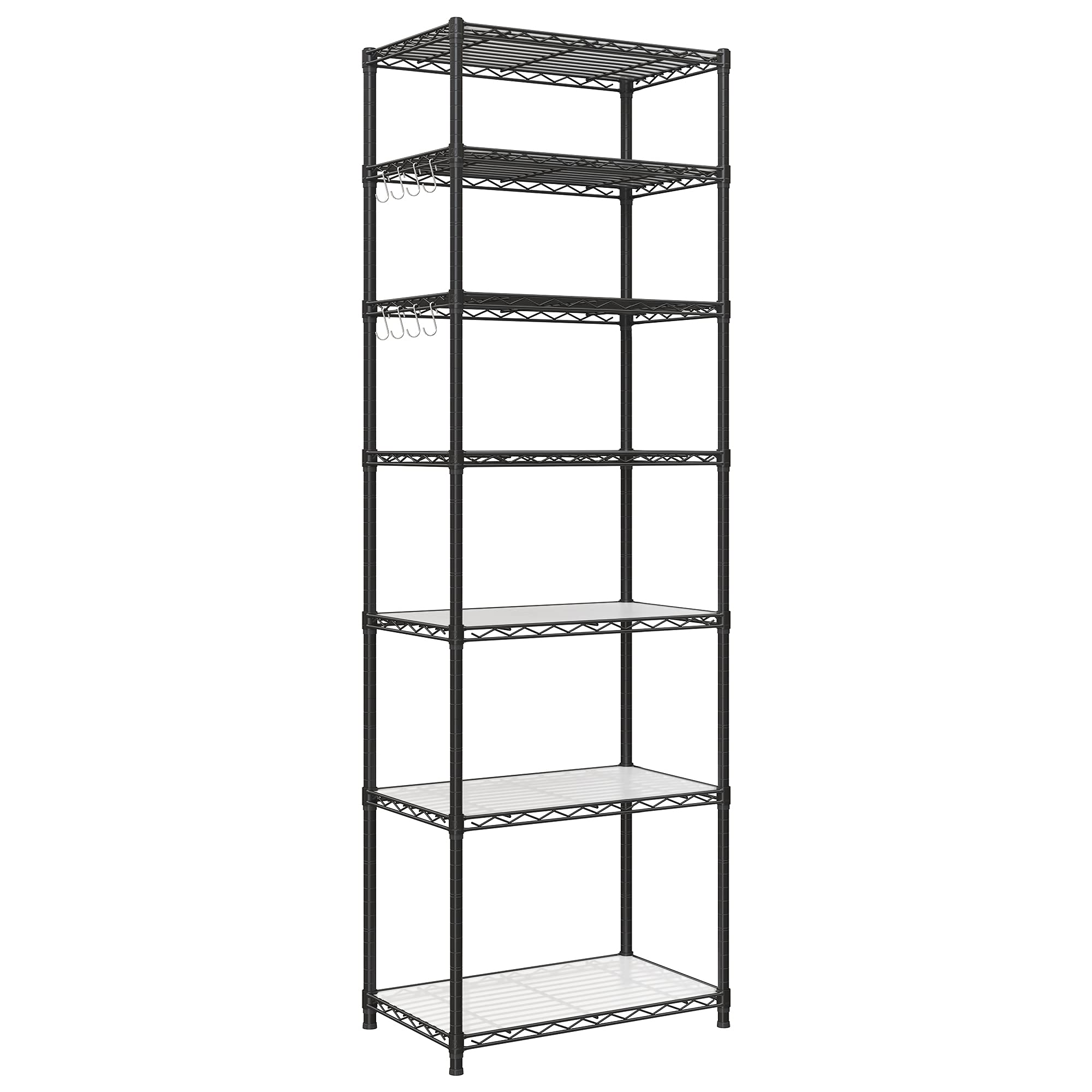 SONGMICS 7-Tier Heavy Duty Metal Storage Shelves, Adjustable Wire Shelving Unit for Kitchen, Garage, Pantry - 13.4