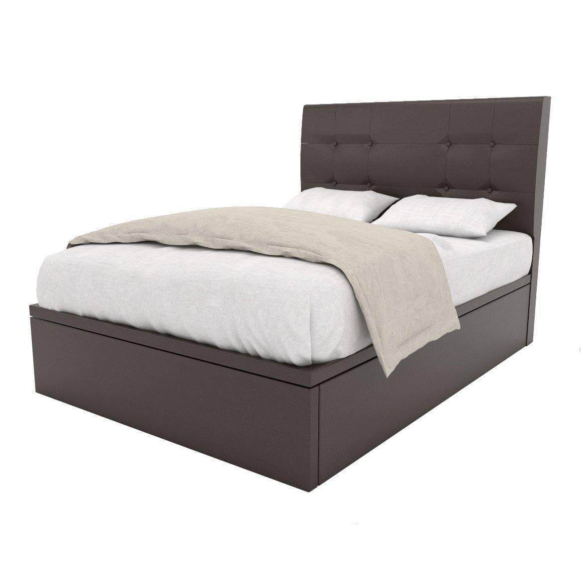 Jaxon Faux Leather Upholstered Storage Platform Bed with Underbed Drawers - Modern Queen Size Bed Frame for Small Space Bedroom, Guest Room & Dorm