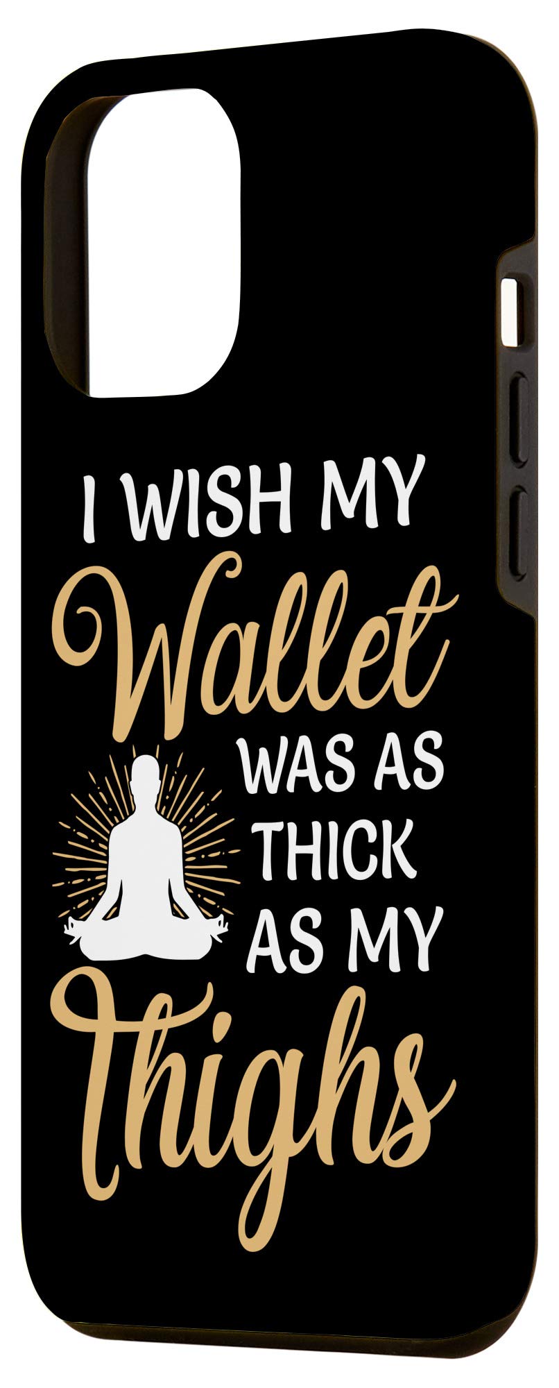 iPhone 12 Pro Max Case - Funny Yoga Namaste Design with Wallet & Thighs Print - Perfect for Yoga Lovers, Summer Travel & Daily Use