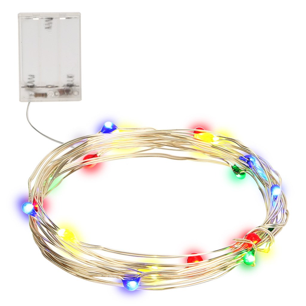 LED Fairy String Lights - 20 LEDs, 6.6ft Battery Operated for Home Decor & Parties