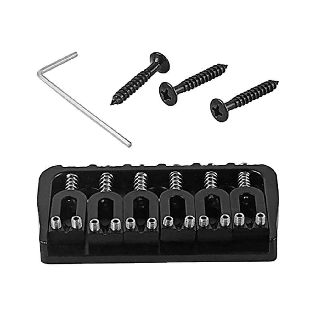 MILISTEN 6-String Electric Guitar Tremolo Bridge with Wrench Screws - Professional Replacement Bridge Saddles for Electric Guitars | Perfect for Guitar Repair, Upgrades & Maintenance
