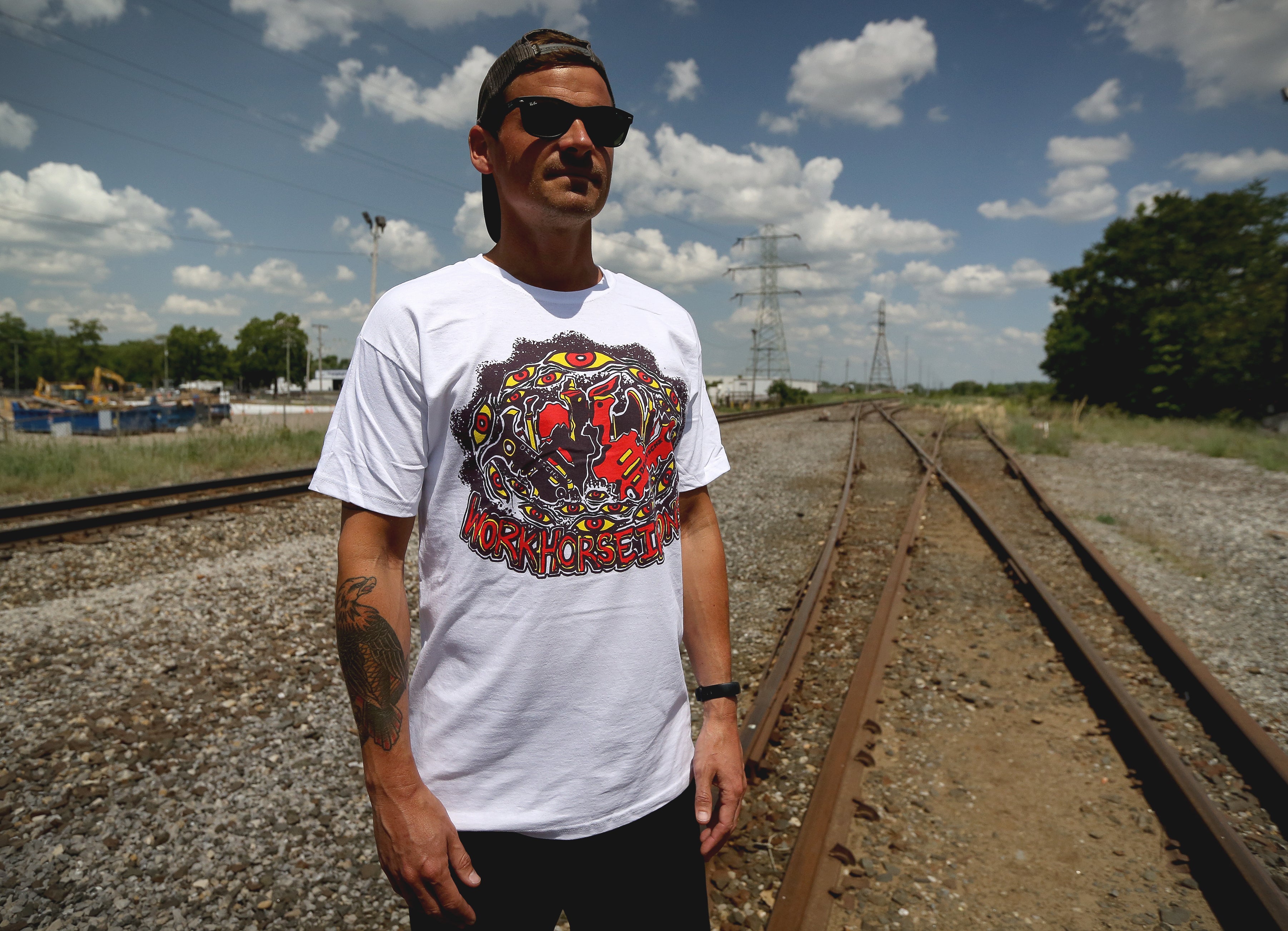 Eddy Deutsche Workhorse T-Shirt - Premium White Cotton Tee for Men | Comfortable Casual Wear for Work, Gym & Everyday Use