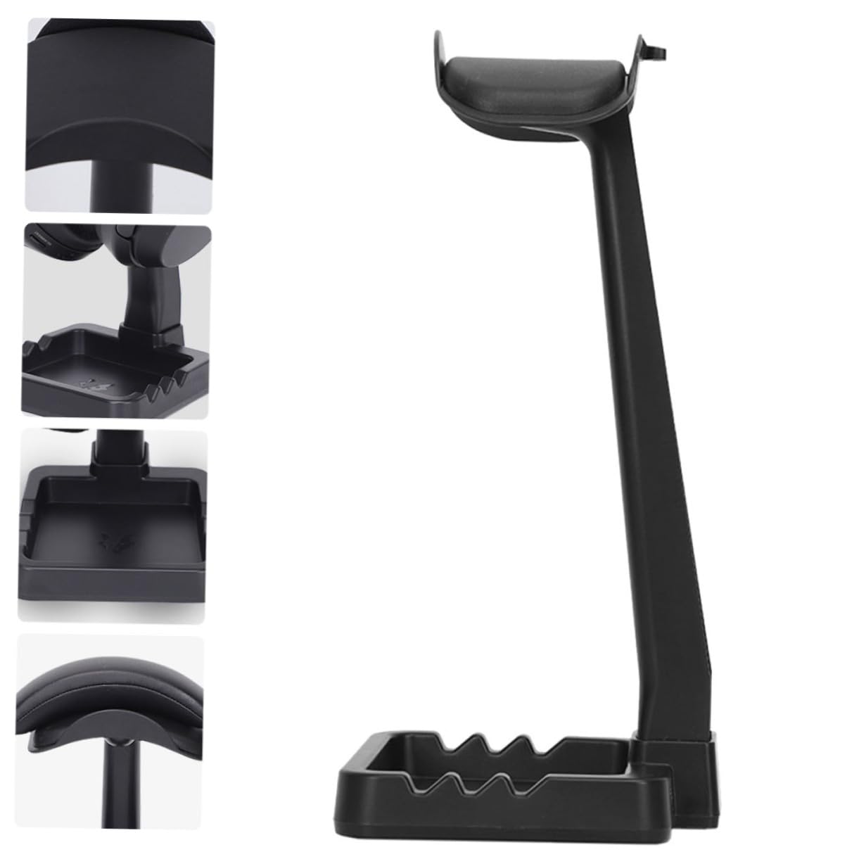 Cabilock 3-Pack Headphone Hanger Bracket - Adjustable Headset Stand for Computer Desk, Monitor Stand Accessory - Durable ABS Plastic - Perfect for Office, Gaming Setup & Home Workspace Organization