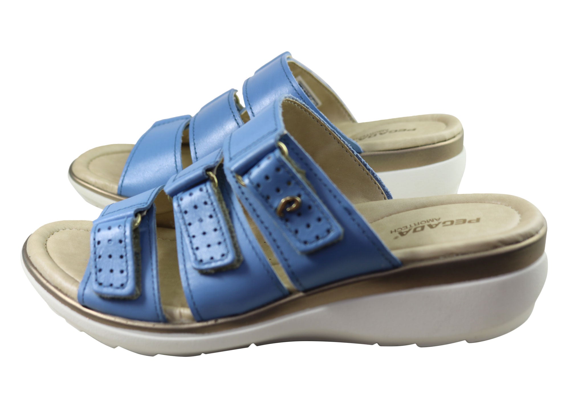 Pegada Treat Women's Comfort Leather Slides Sandals - Made in Brazil - Casual Summer Shoes for Beach, Pool & Home Wear