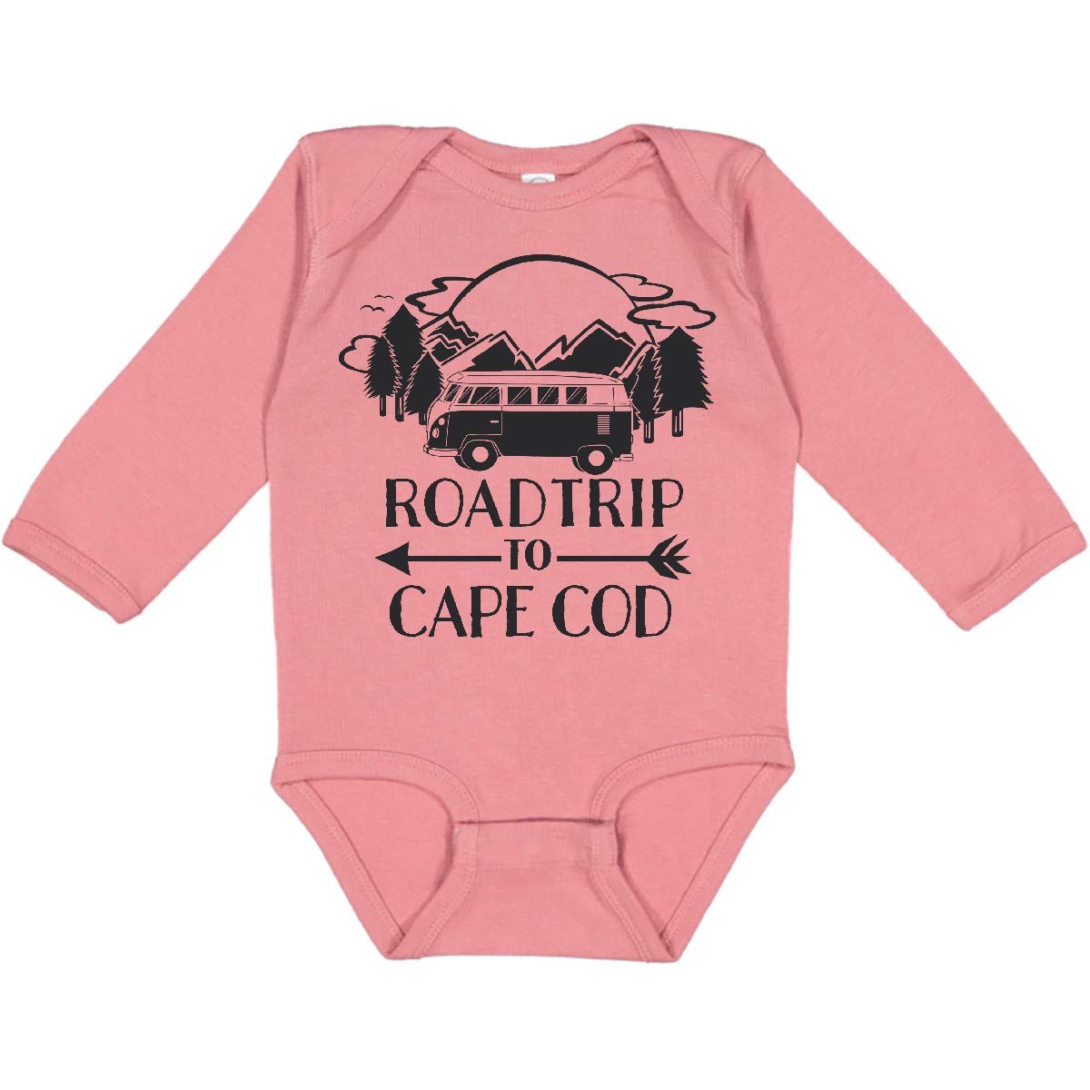 Inktastic Road Trip to Cape Cod Long Sleeve Baby Bodysuit - Soft Cotton Creeper for Boys & Girls, Perfect for Travel, Family Outings & Photo Shoots