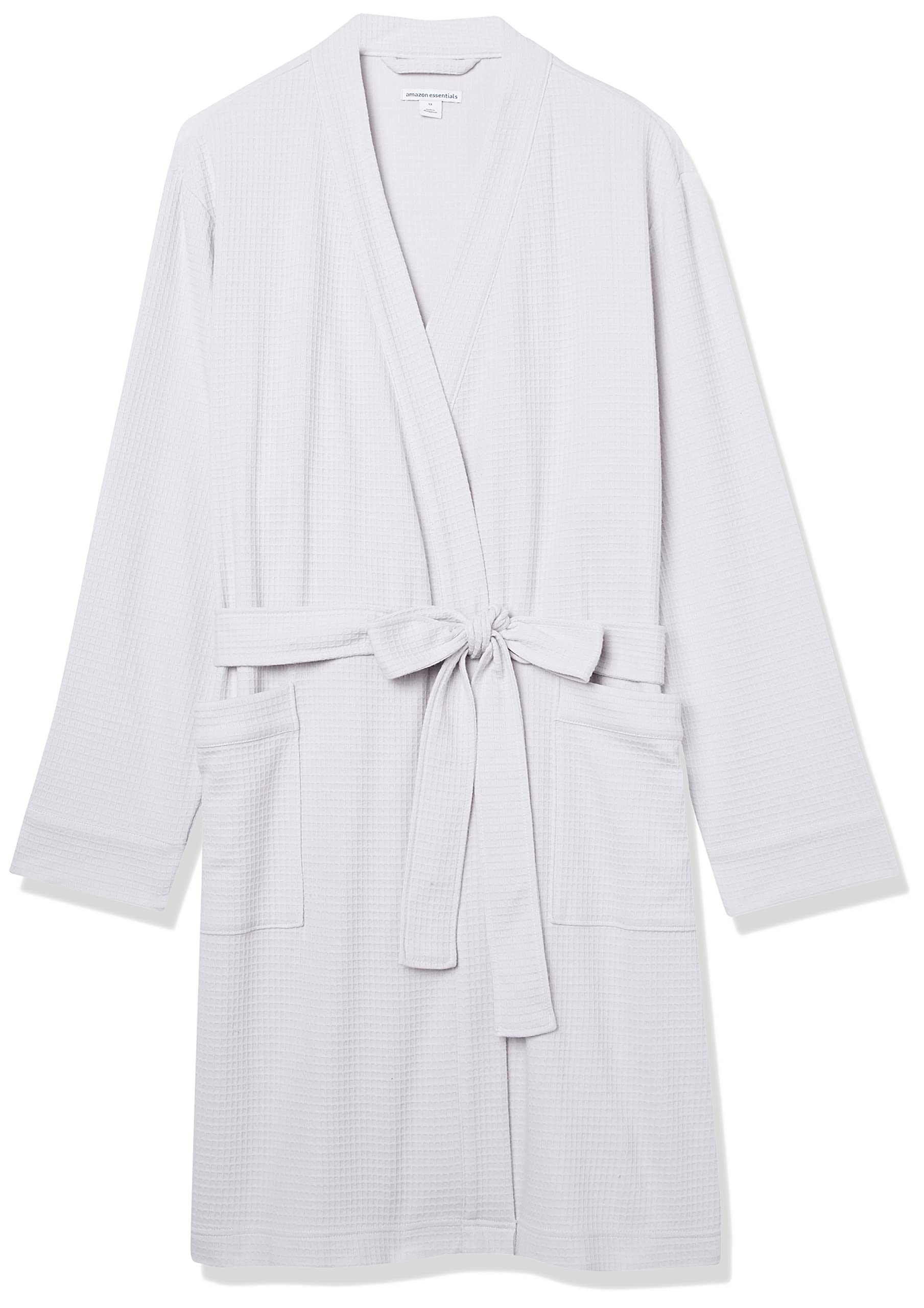 Amazon Essentials Women's Lightweight Waffle Mid-Length Robe - Soft Comfortable Bathrobe for Women (Plus Size Available) - Perfect for Spa, Lounge & Relaxation at Home