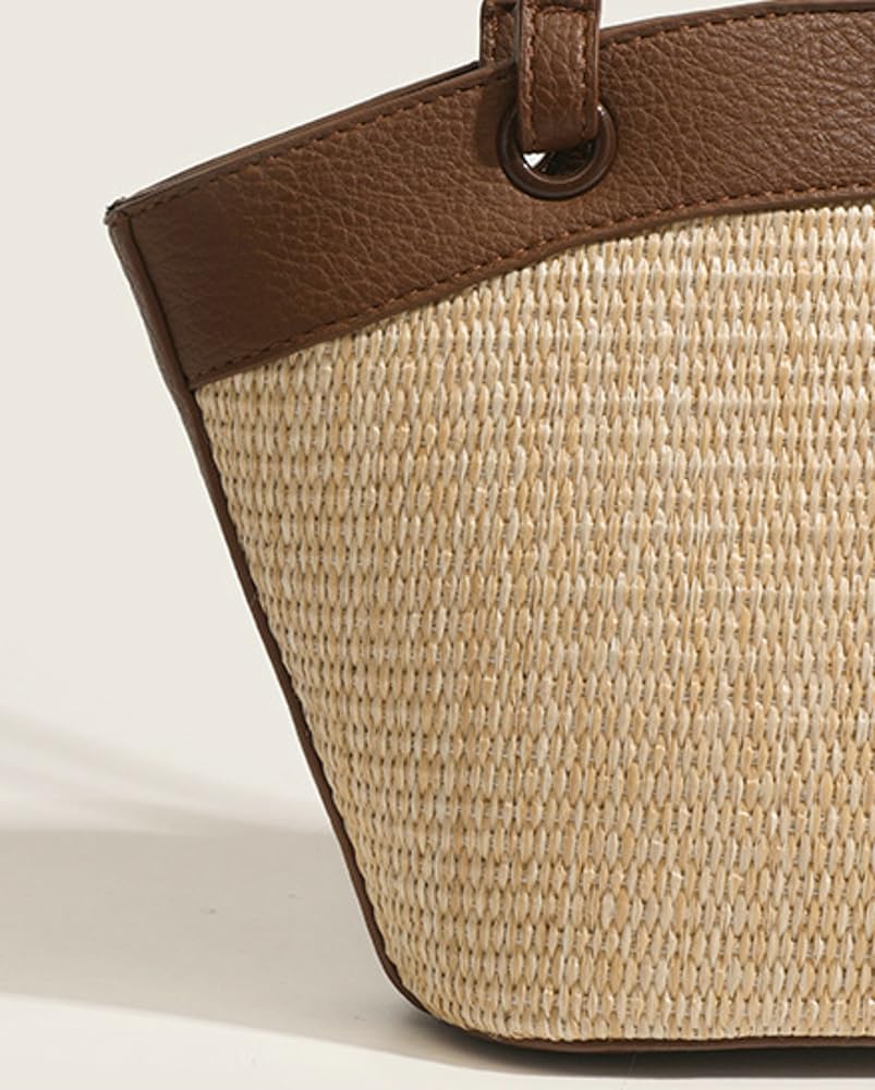 Molodo Straw Woven Tote Bag for Women - Stylish Beach Shoulder Bag, Eco-Friendly Handbag for Vacation, Travel & Summer Outings | Perfect for Pool Parties, Shopping & Weekend Getaways