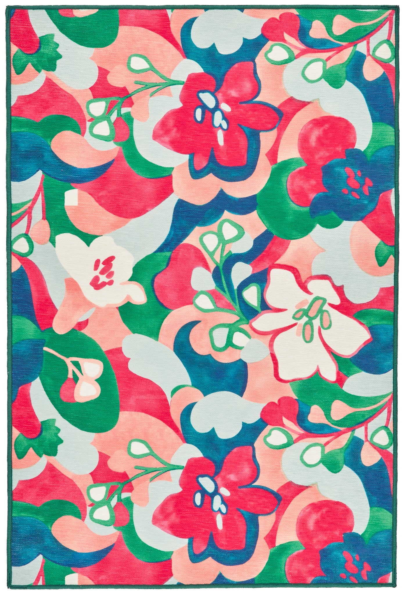 Dreamy Daisies Machine Washable Rug - Soft Non-Slip Area Rug for Living Room, Bedroom, Nursery | Multi-Color Floral Design | Perfect for Home Decor & Cozy Spaces
