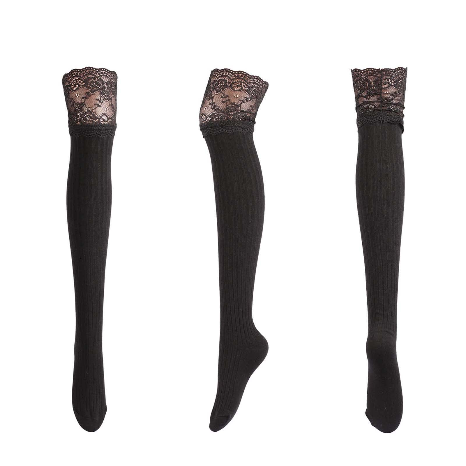 Women's Thigh High Lace Boot Socks - Over The Knee Opaque Stockings & Leg Warmers for Daily Wear, Cosplay, and Winter Fashion | Perfect for Boots, Outfits, and Cold Weather