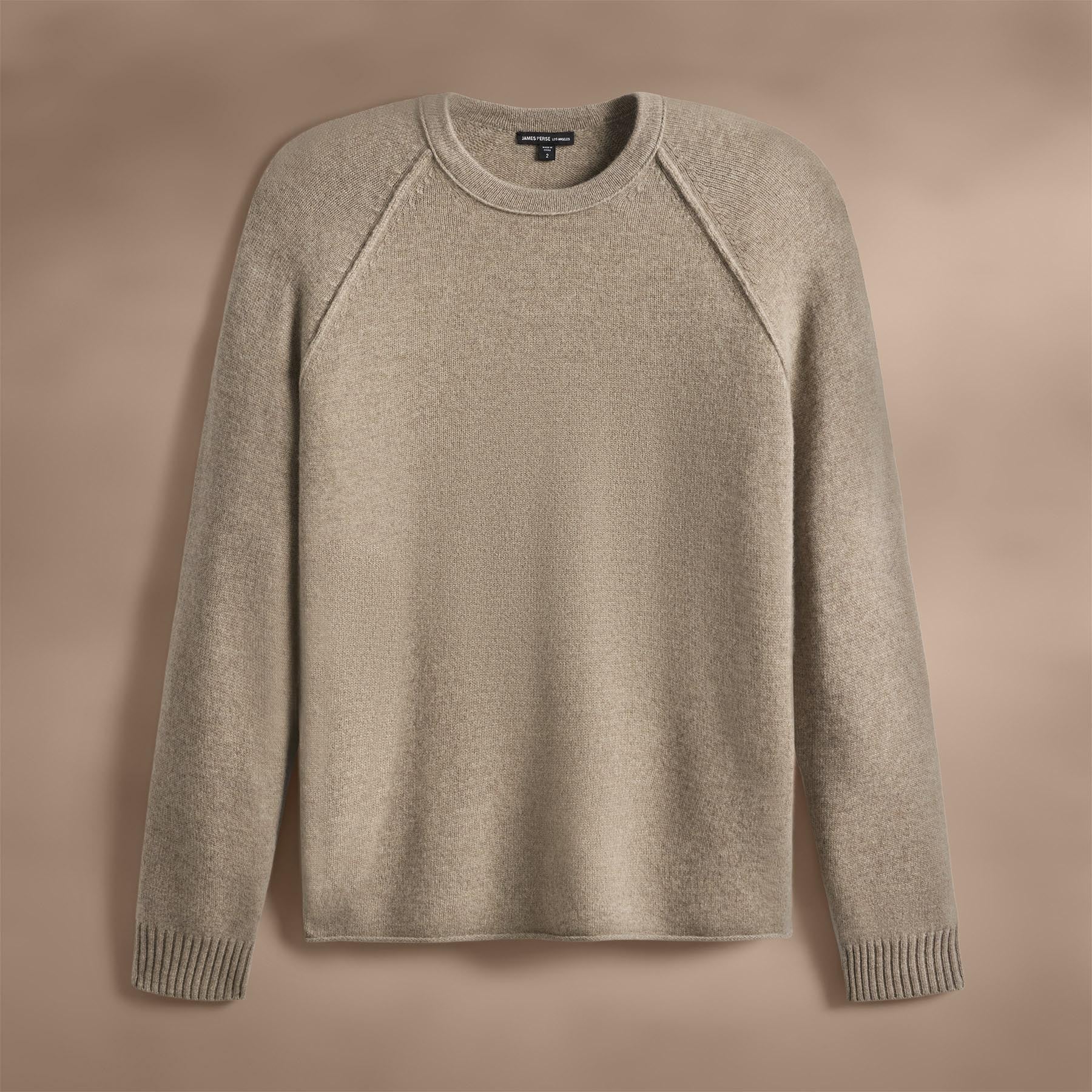 Recycled Cashmere Raglan Crew Sweater - Eco-Friendly Soft Warm Pullover for Men & Women | Perfect for Casual Wear, Outdoor Activities & Cozy Winter Days