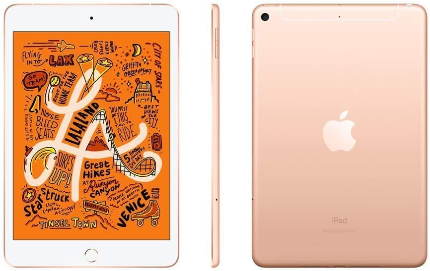 Apple iPad Mini 5th Generation (Wi-Fi + Cellular, 256GB) - Gold (Renewed) | Portable Tablet for Work, Travel & Entertainment | Fast A12 Bionic Chip, Retina Display & 10-Hour Battery Life