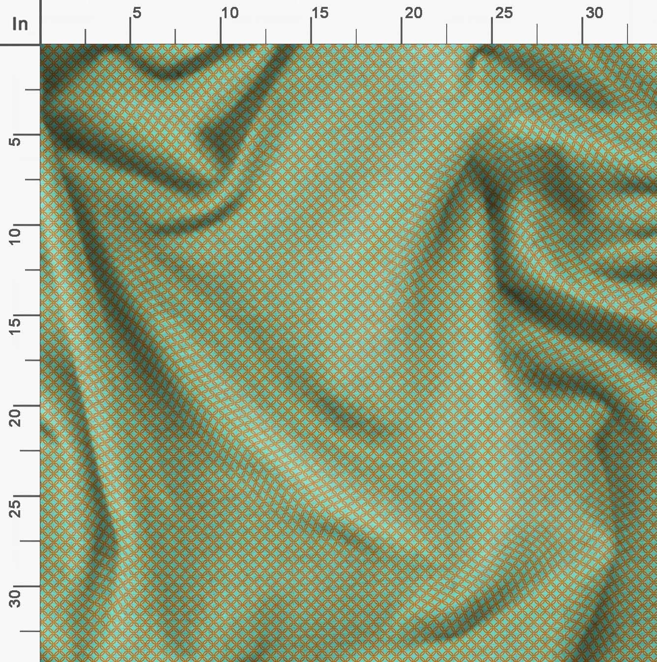 Soimoi Moss Green Georgette Fabric by The Yard - 42 Inch Wide Floral Geometric Printed Material - Botanical Artistic Patterns for Dresses, Scarves & Home Decor