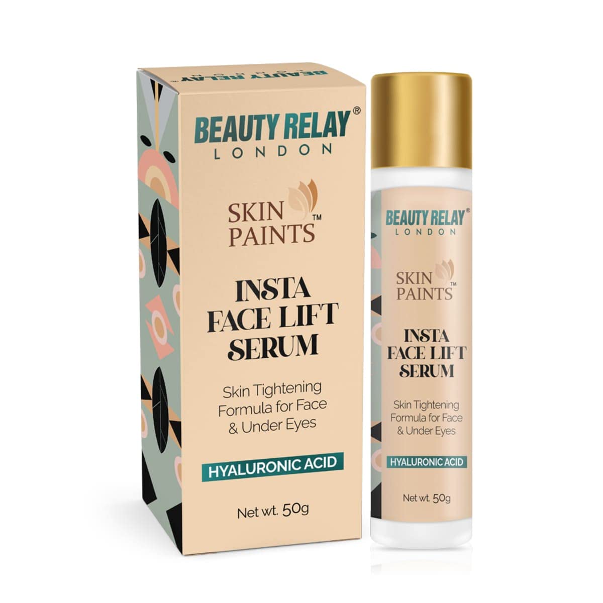 BEAUTYRELAY LONDON Insta Face Lift Serum - Skin Tightening, Brightening & Hydrating Treatment for Dull Skin, Hyperpigmentation & Dark Spots | Vitamin C Enriched Formula (50g) | Perfect for Daily Anti-Aging Routine & Night Skincare Regimen