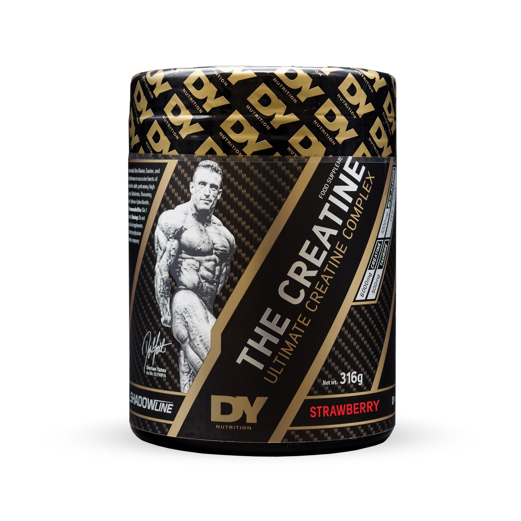 Dorian Yates DY Nutrition Creatine Monohydrate Powder 316g - Pure Muscle Building Supplement for Athletes & Bodybuilders - Pre & Post Workout Recovery