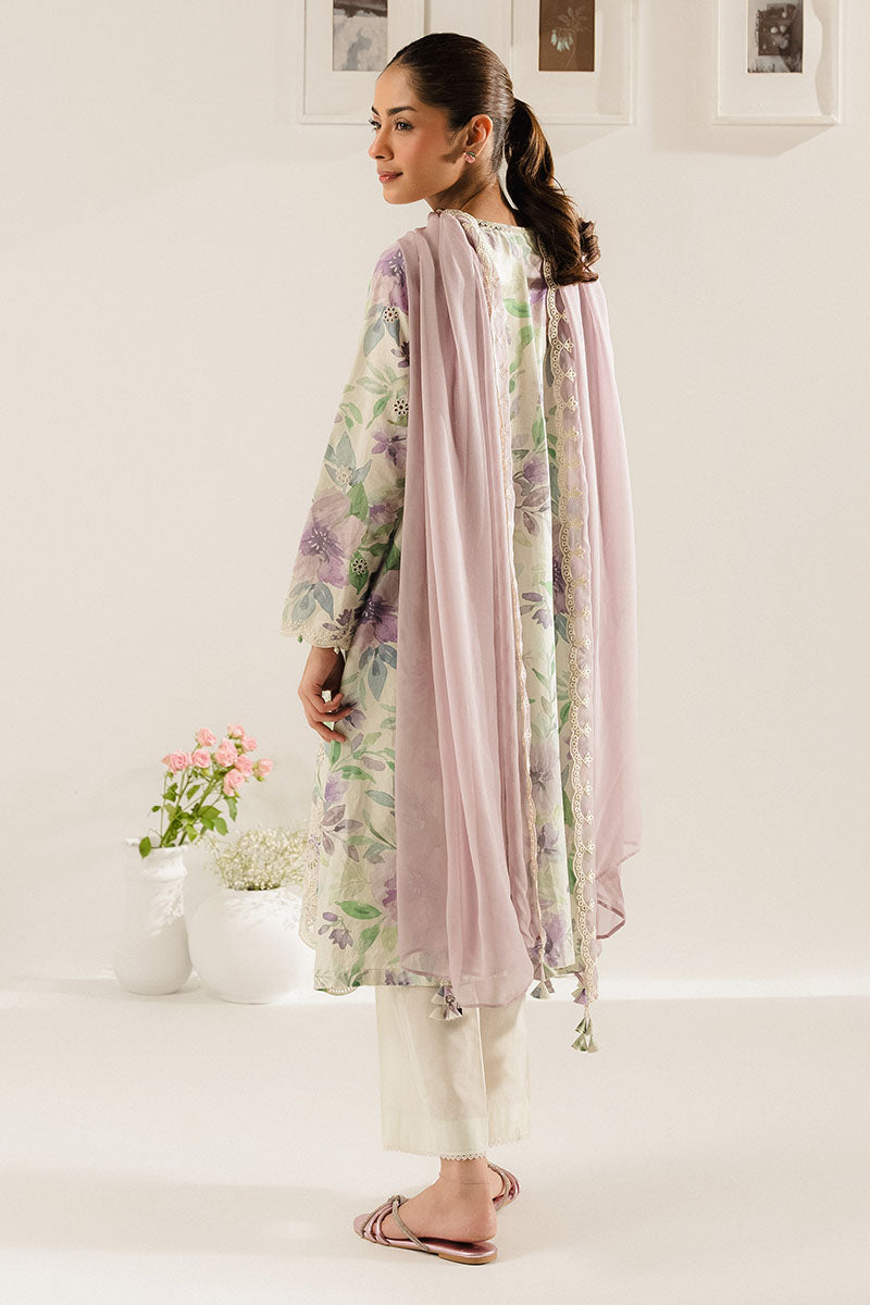 LAVENDER SERENITY 3-Piece Outfit Set (Shirt, Pants & Dupatta) - Elegant Women's Ethnic Wear for Festivals, Weddings & Special Occasions