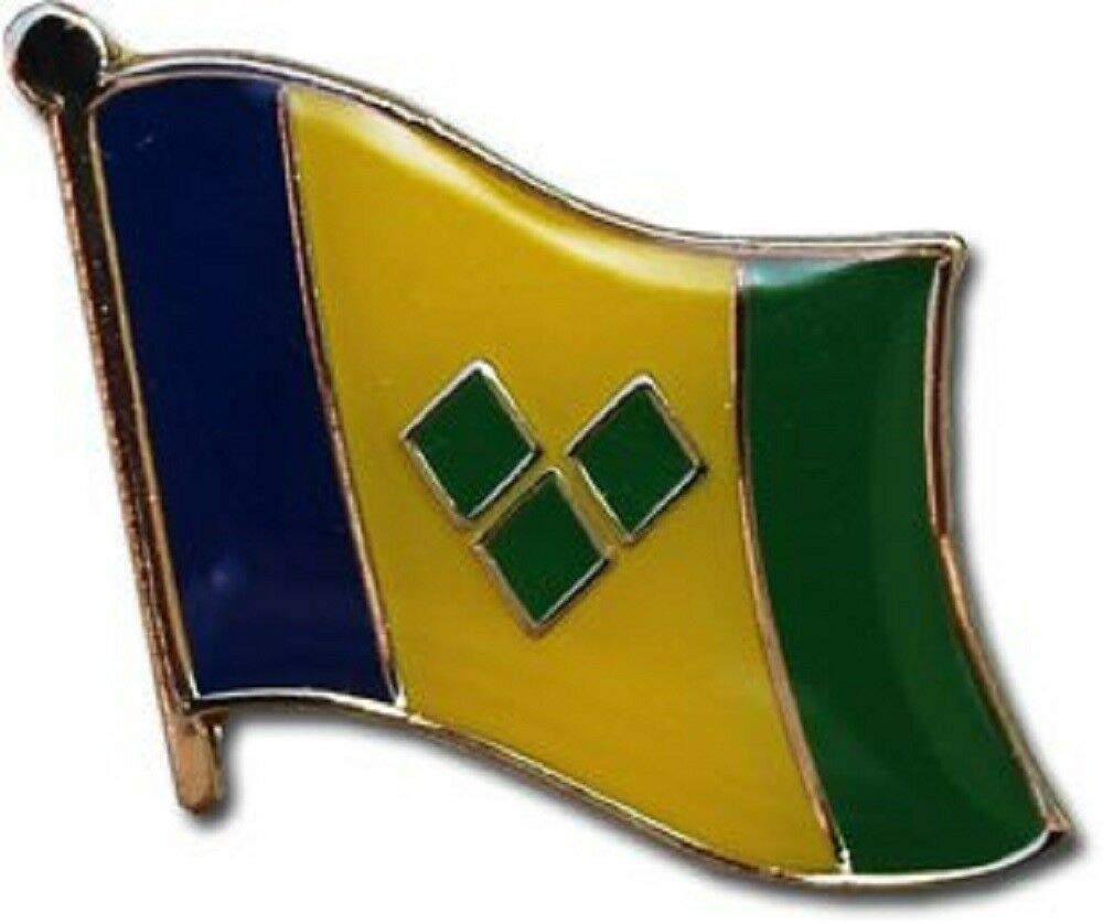 24 Pack Bike Hat Lapel Pins - Motorcycle Accessories & Clothing Studs with St Vincent Grenadines Flag Design - Perfect for Biker Gear, Caps, Jackets & Backpacks