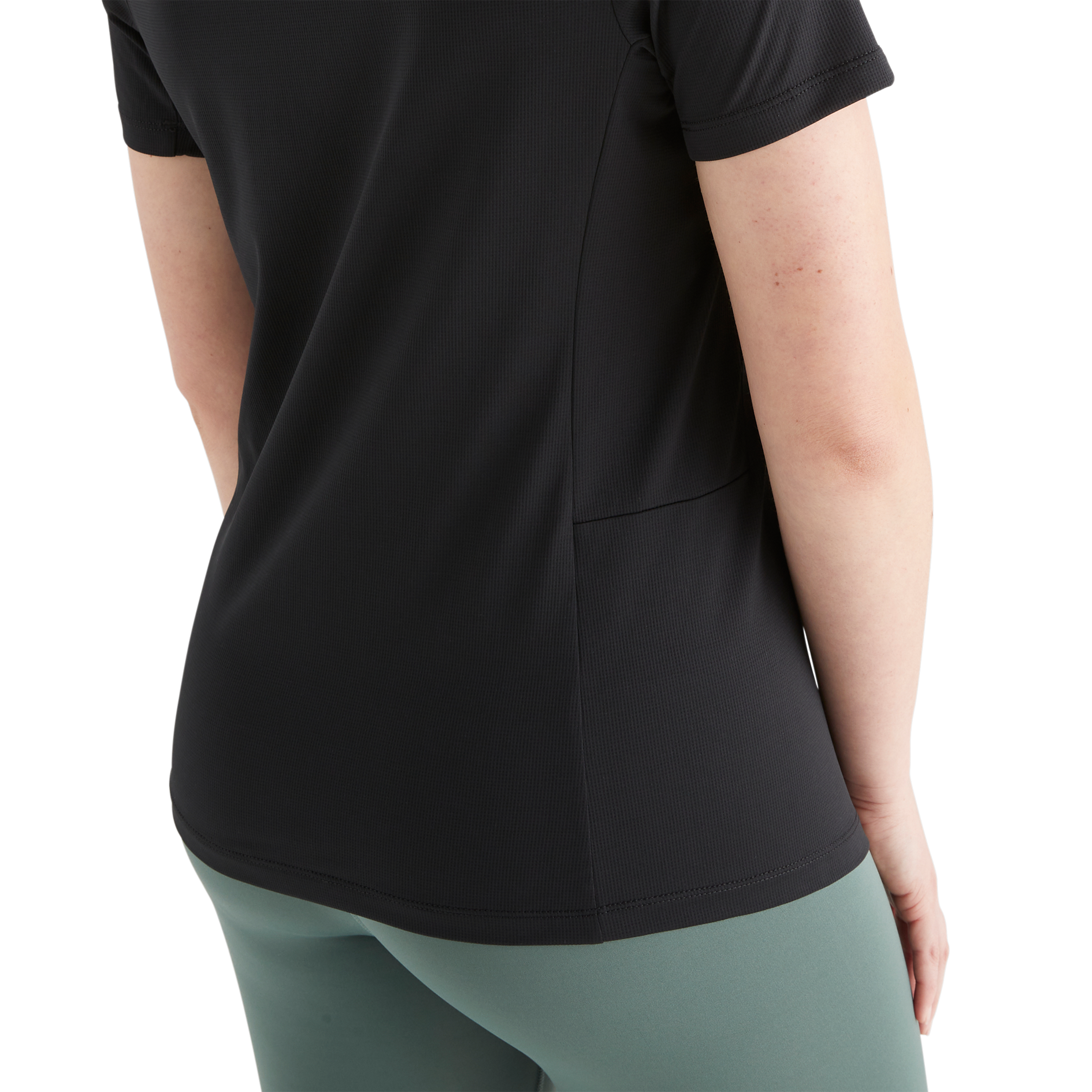 Deltapeak® Women's Micro Textured Tee - Soft & Breathable Short Sleeve Shirt for Casual Wear, Workout & Everyday Comfort
