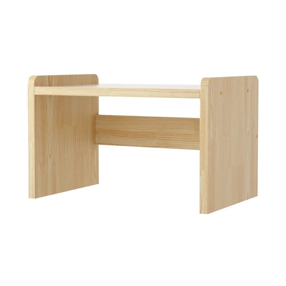 Adjustable 2-Layer Wooden Printer Stand with Storage Shelf - Natural Wood Desktop Organizer for Home Office, Perfect for Printer, Scanner & Office Supplies Organization