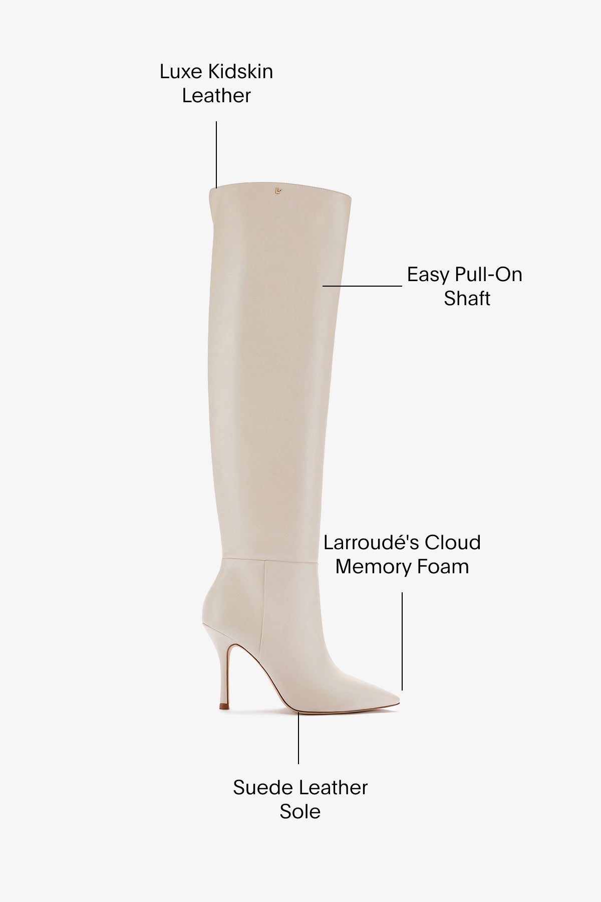 Kate Women's Hi Boots in Ivory Leather - Stylish & Comfortable Winter Boots for Snow, Hiking & Outdoor Adventures