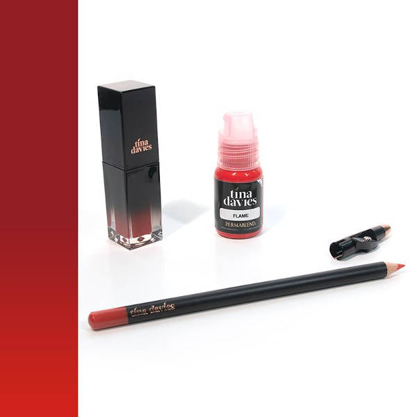 Perma Blend Tina Davies Lip Flame Trio Set - Professional Lip Blush Pigments for Permanent Makeup - Perfect for Tattoo Artists & Beauty Salons - Enhance Natural Lips with Long-Lasting Color