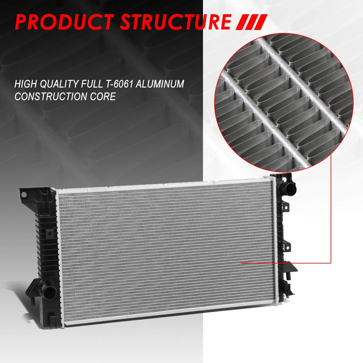 Auto Dynasty DPI 13046 Aluminum Core 1-Row Cooling Radiator for 2007-2013 Ford Expedition & Lincoln Navigator 5.4L V8 - Direct Fit Replacement for Engine Cooling System, Off-Road & Towing Use