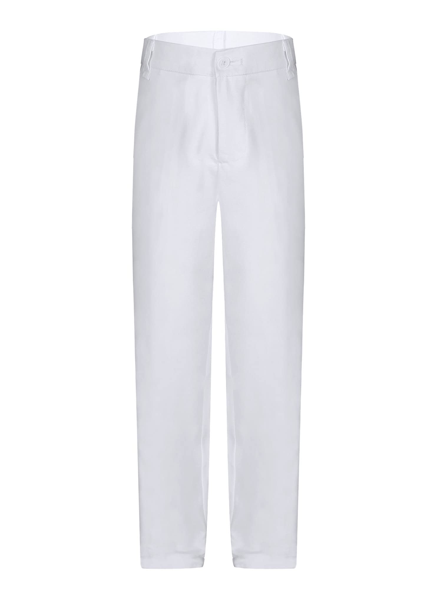 YiZYiF Boys' School Uniform Pants - Flat Front Adjustable Waist Dress Pants for Kids | Perfect for School, Formal Events & Daily Wear