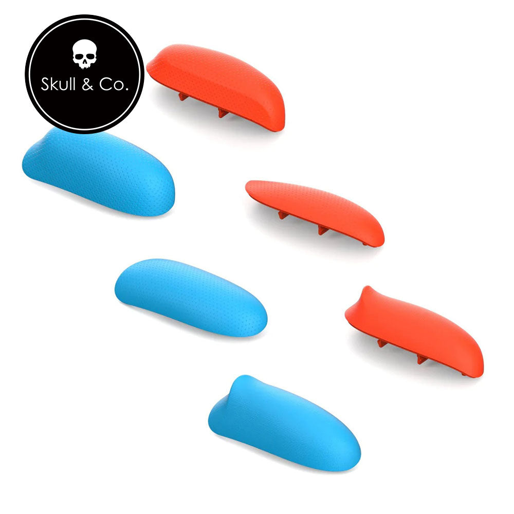 Skull & Co. Replaceable Grip Set for Nintendo Switch - Neon Red & Neon Blue | Ergonomic Controller Handles for Comfortable Gaming | Perfect for Travel, Home Play & Long Gaming Sessions
