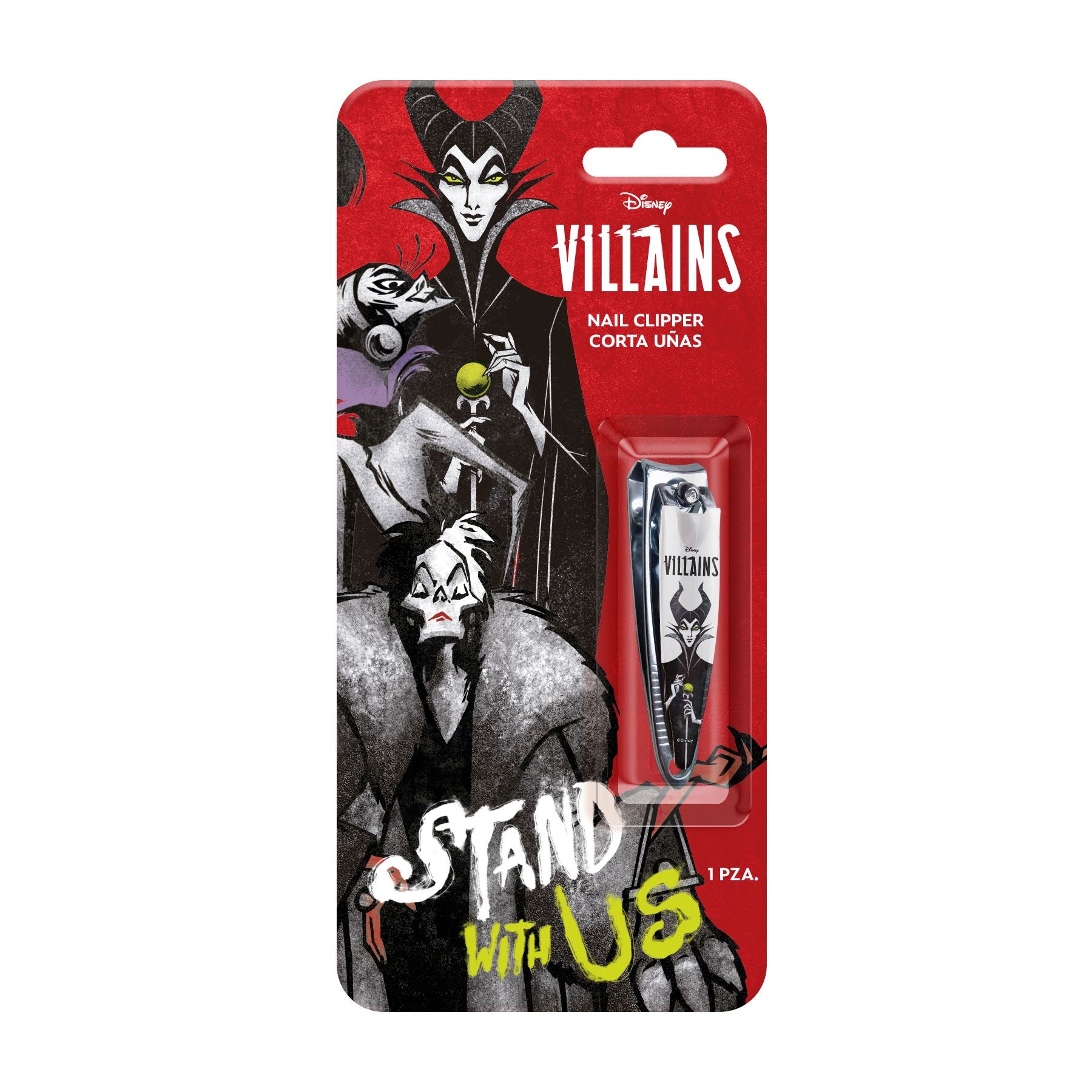Disney Villains Individual Nail Clipper in Blister Pack - Perfect for Travel, Gifts, and Personal Nail Care