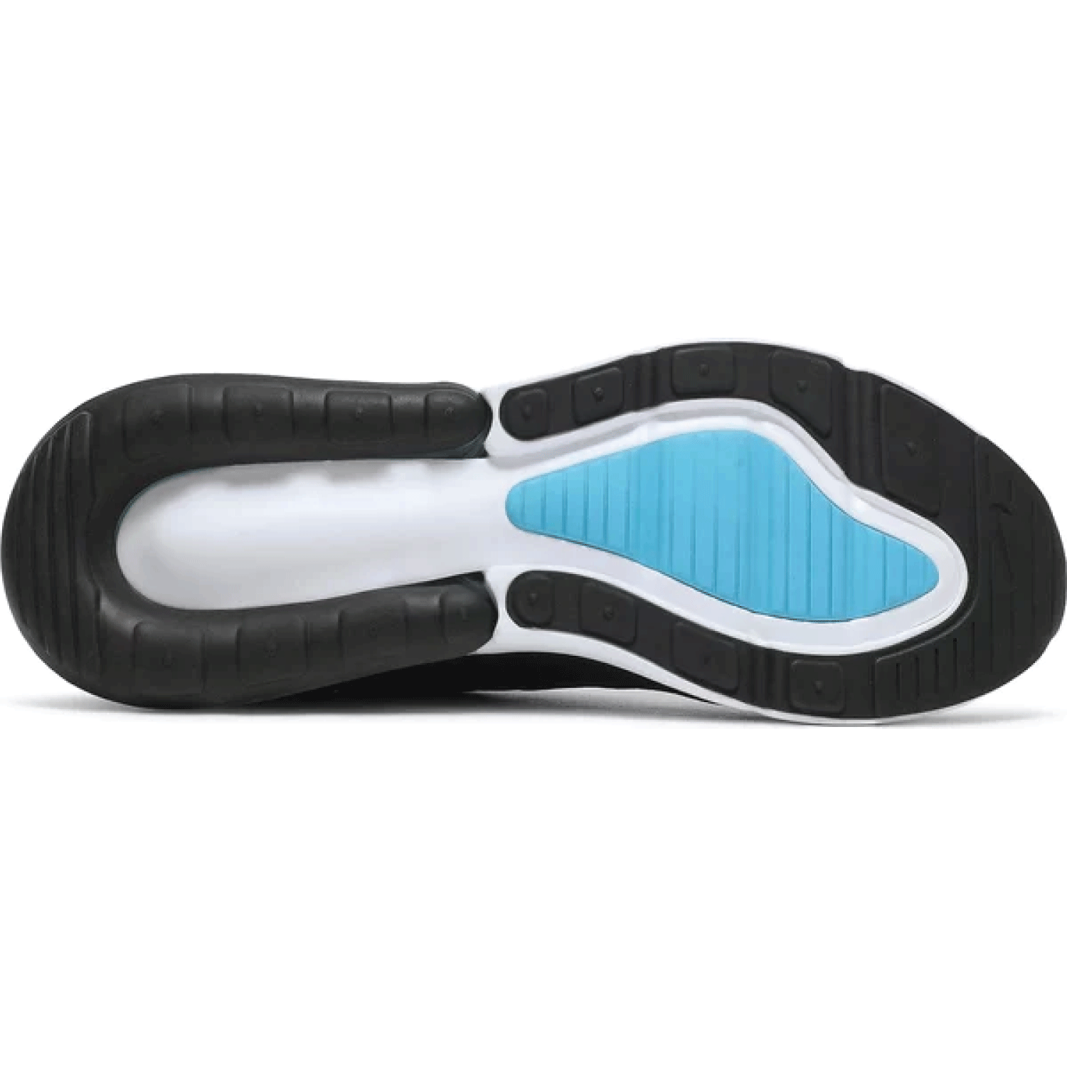 Nike Air Max 270 Men's Running Shoes - Black/Light Blue Fury - Cushioned Comfort for Running, Walking & Gym Workouts