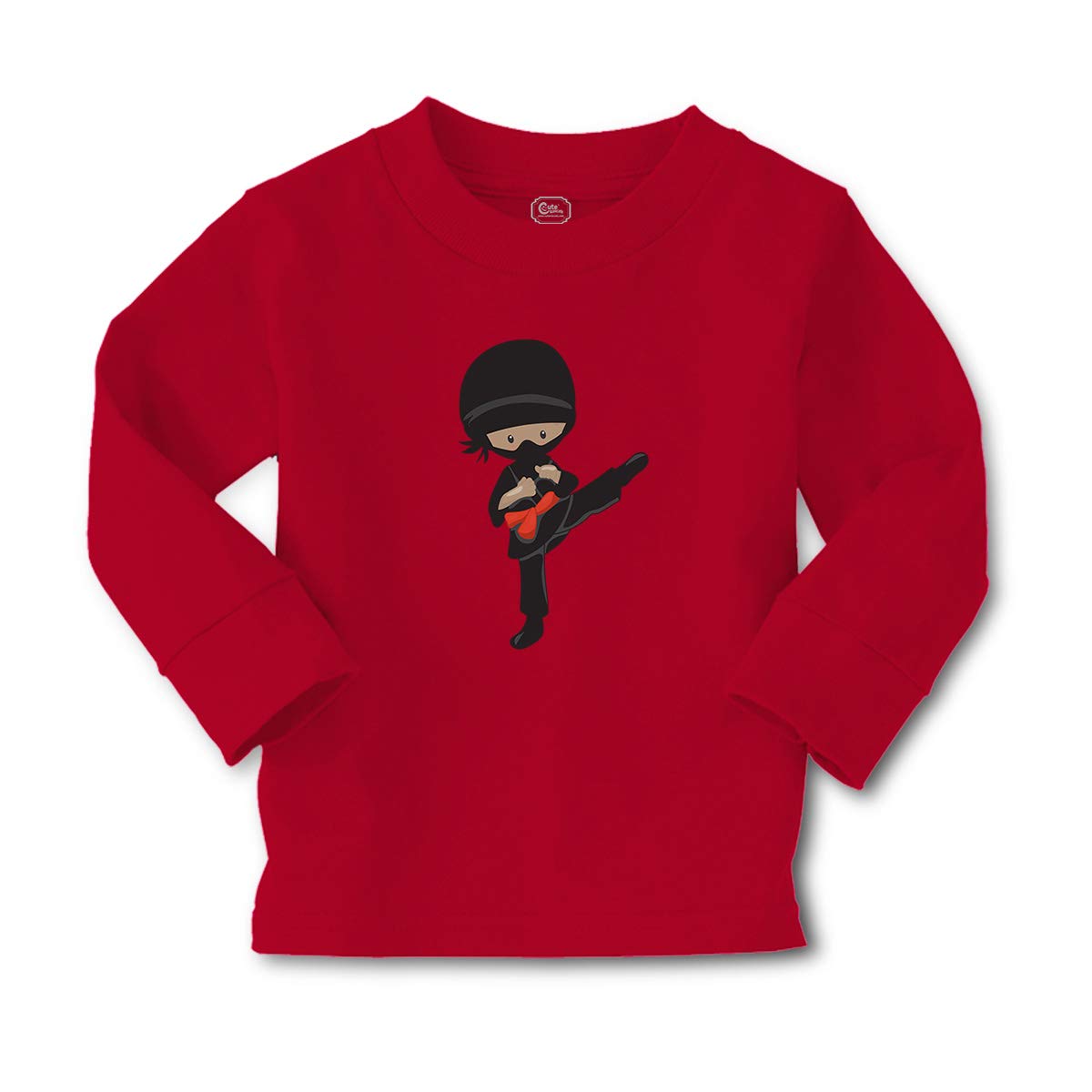 Boys & Girls Ninja Style Long Sleeve Cotton T-Shirt for Kids Age 8 | Comfortable Playwear for School, Sports & Outdoor Activities