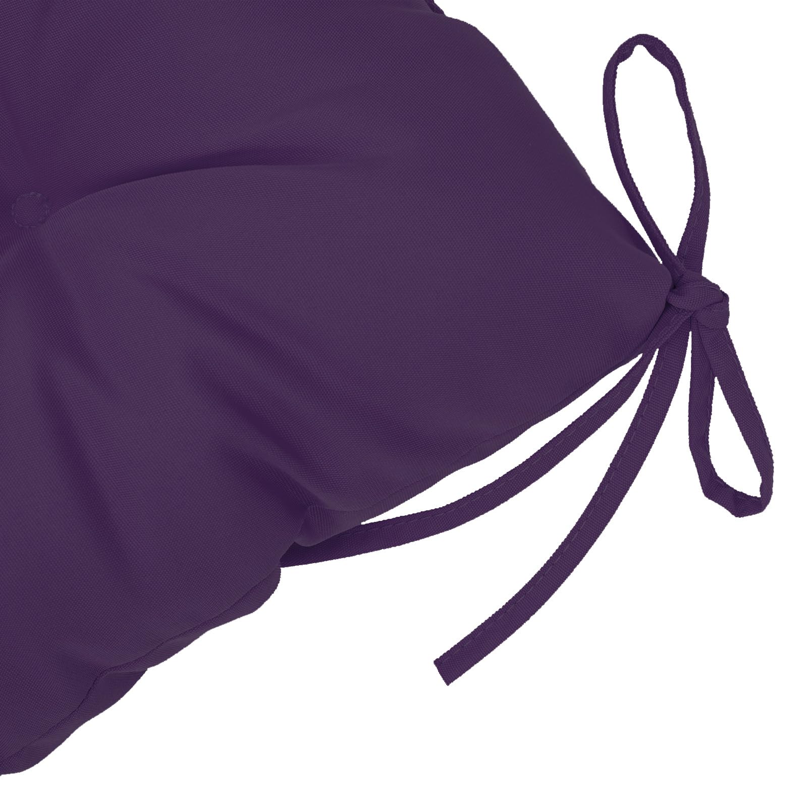 QILLOWAY 4-Pack Outdoor Chair Cushions - Tufted Seat & Back Pillows for Patio Furniture, Water-Resistant Spring/Summer Replacement Cushions (Purple) - Perfect for Garden, Poolside, Deck & Outdoor Lounging