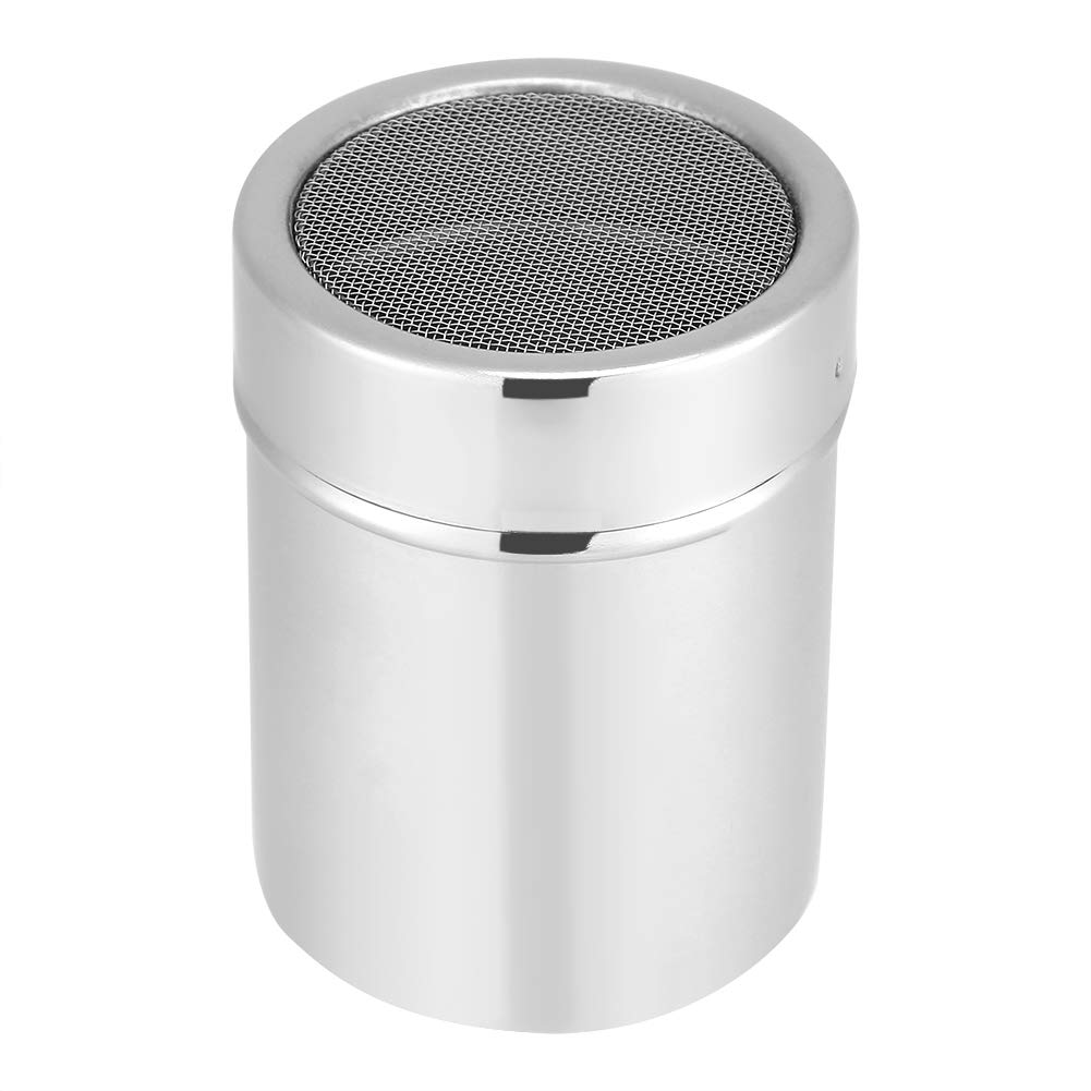 Tyenaza Stainless Steel Shaker for Chocolate, Icing Sugar, Powder, Flour & Coffee - Fine Mesh Lid Sprinkler for Baking, Cooking & Seasoning - Perfect for Desserts, Hot Drinks & Food Decoration