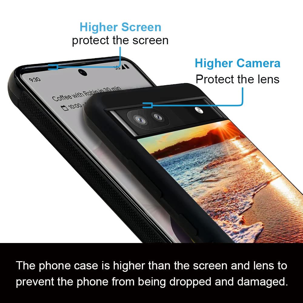 Google Pixel 6A Case - Beach Scenery Anti-Drop Protective Cover for Travel & Outdoor Use