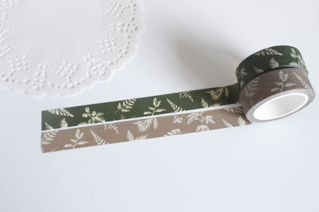 Birch and Cedar Washi Tape - Decorative Japanese Paper Tape for Scrapbooking, Journaling, Gift Wrapping & DIY Crafts - Natural Wood Pattern Adhesive Tape for Bullet Journals, Planners and Home Decor