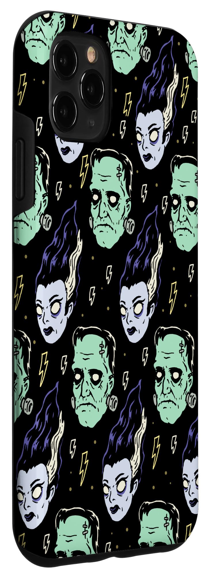 iPhone 11 Pro Max Frankenstein & Bride Horror Theme Phone Case - Protective Cover for Halloween, Cosplay, Movie Fans & Horror Lovers