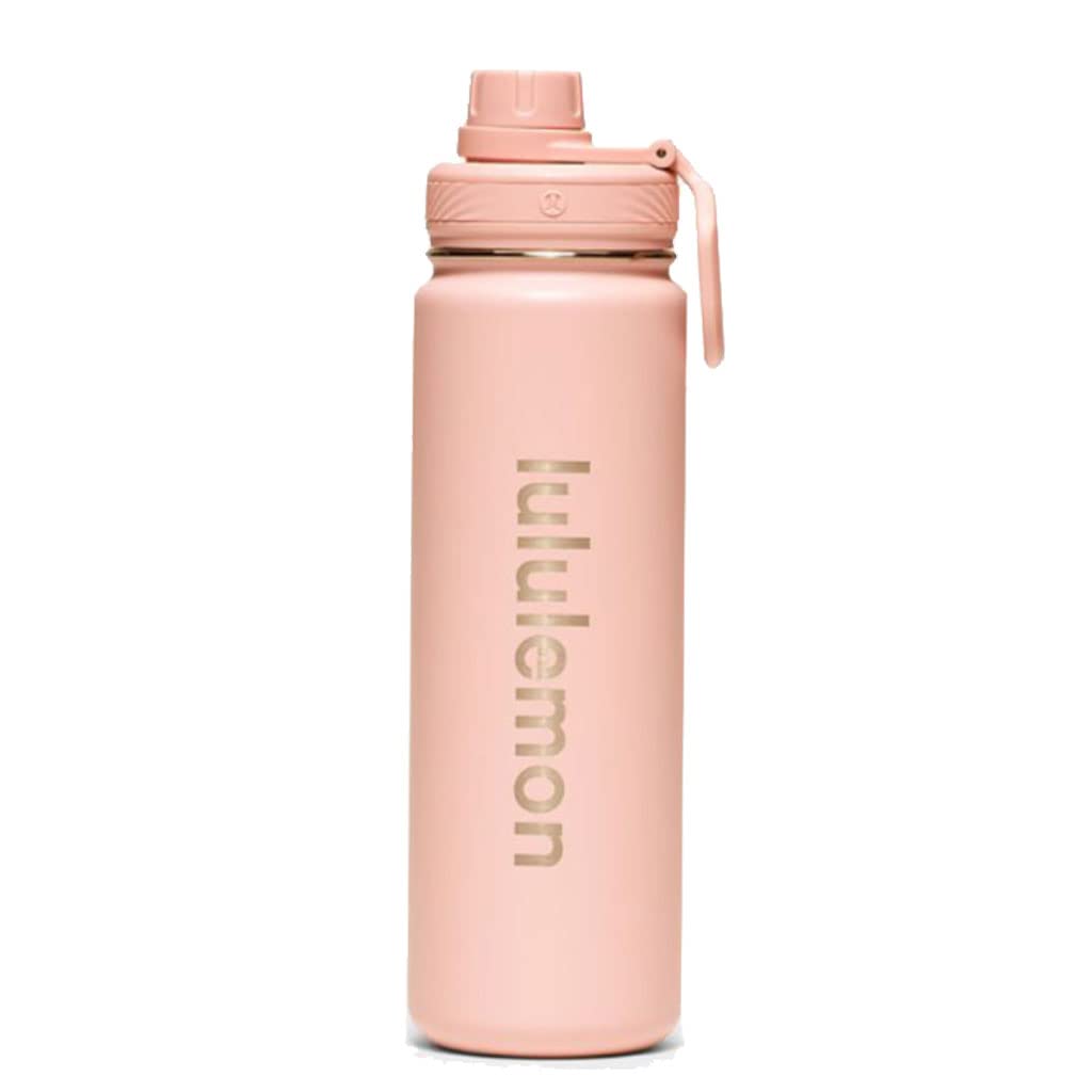 Durable 24oz/710ml Insulated Sports Water Bottle - Wide Mouth, Double Wall, No Sweat Design with Handle - Perfect for Gym, Hiking, and Outdoor Activities