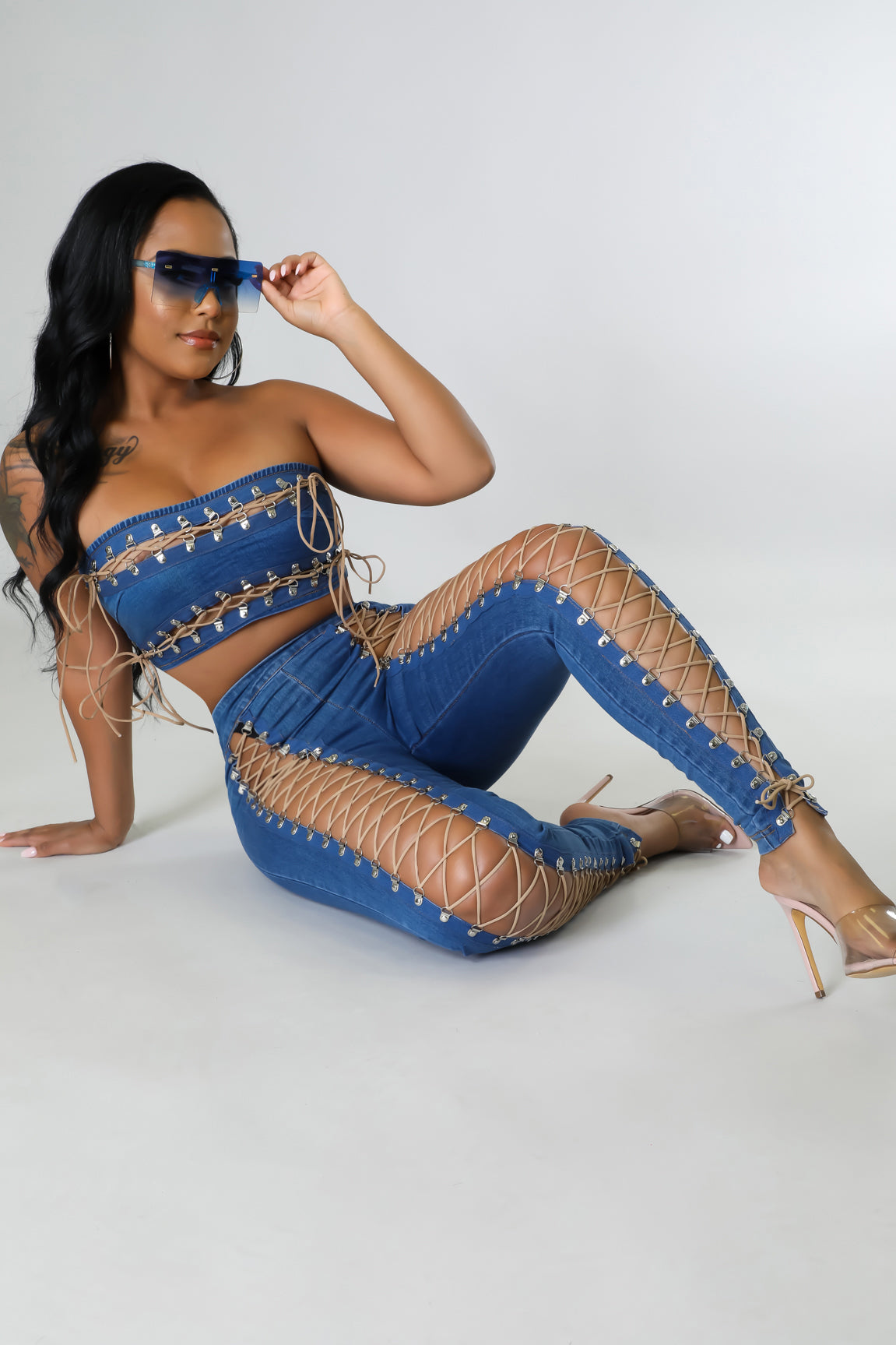 Stylish Susie Denim Pant Set for Women - Trendy Outfit for Casual Wear, Street Style & Everyday Fashion