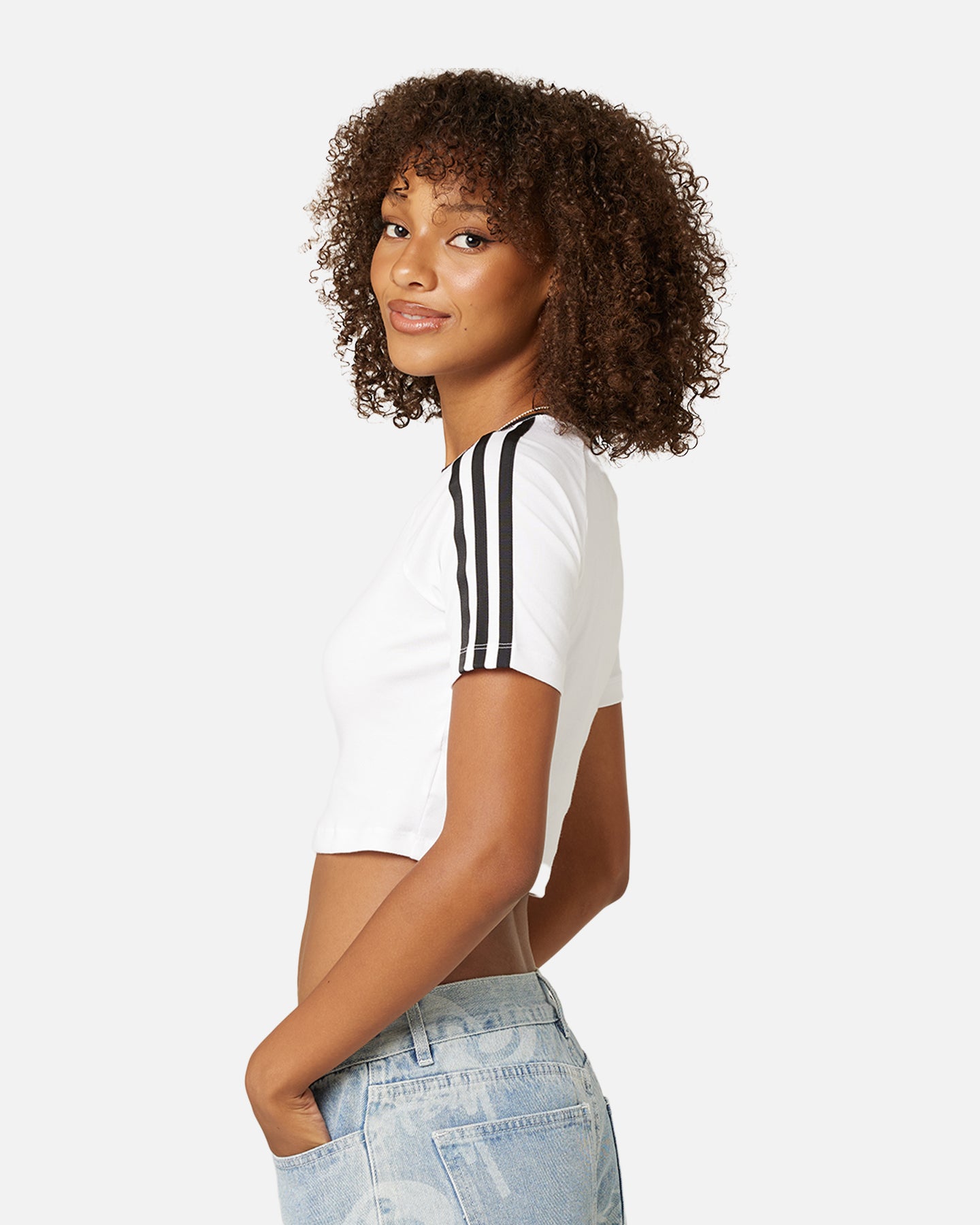 Adidas Women's 3 Stripes Baby T-Shirt - White Cotton Short Sleeve Tee for Infants & Toddlers - Perfect for Playdates, Family Outings & Casual Wear