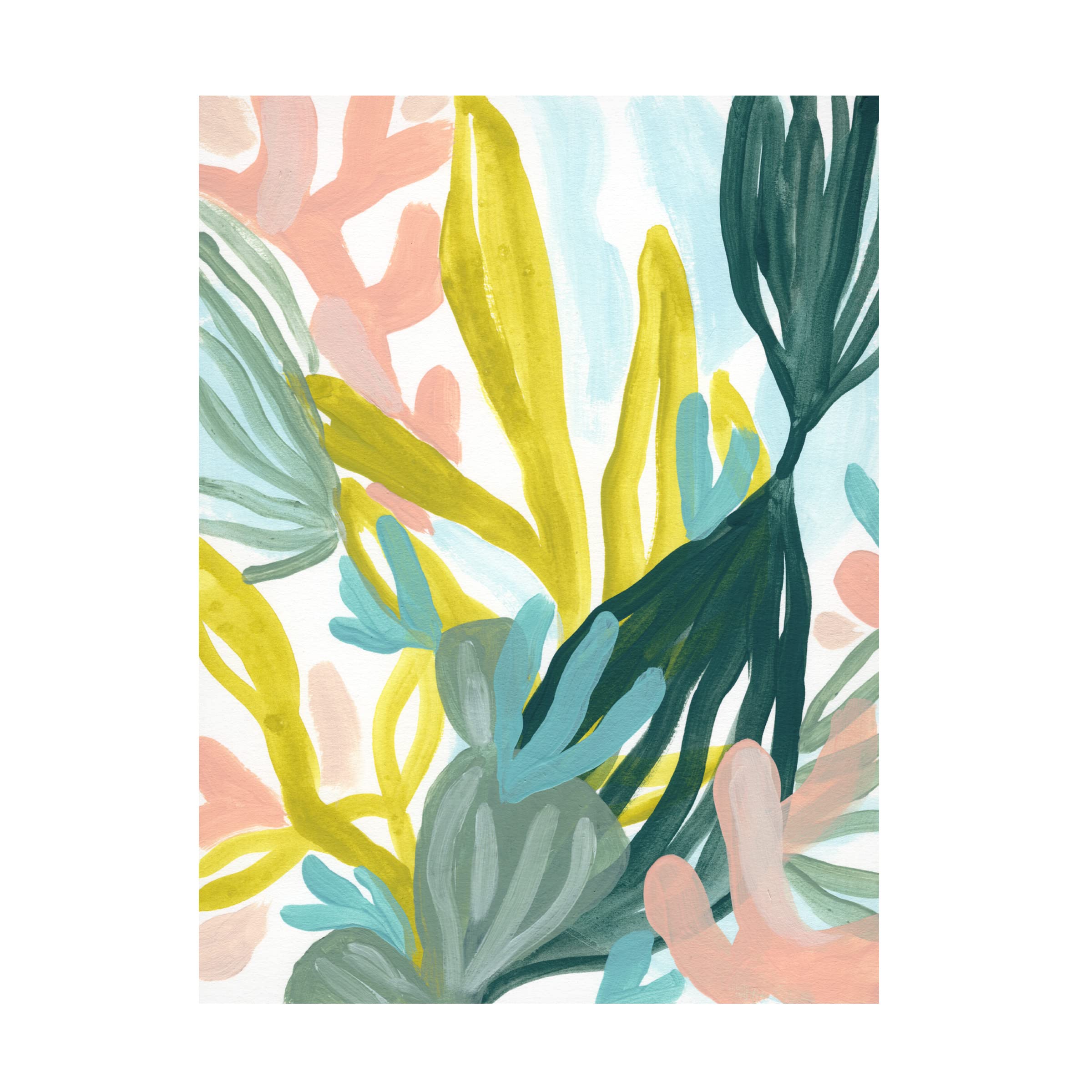 Trademark Fine Art 'Coral Garden II' Canvas Wall Art by June Erica Vess - Vibrant Ocean Painting for Living Room, Bedroom & Office Decor