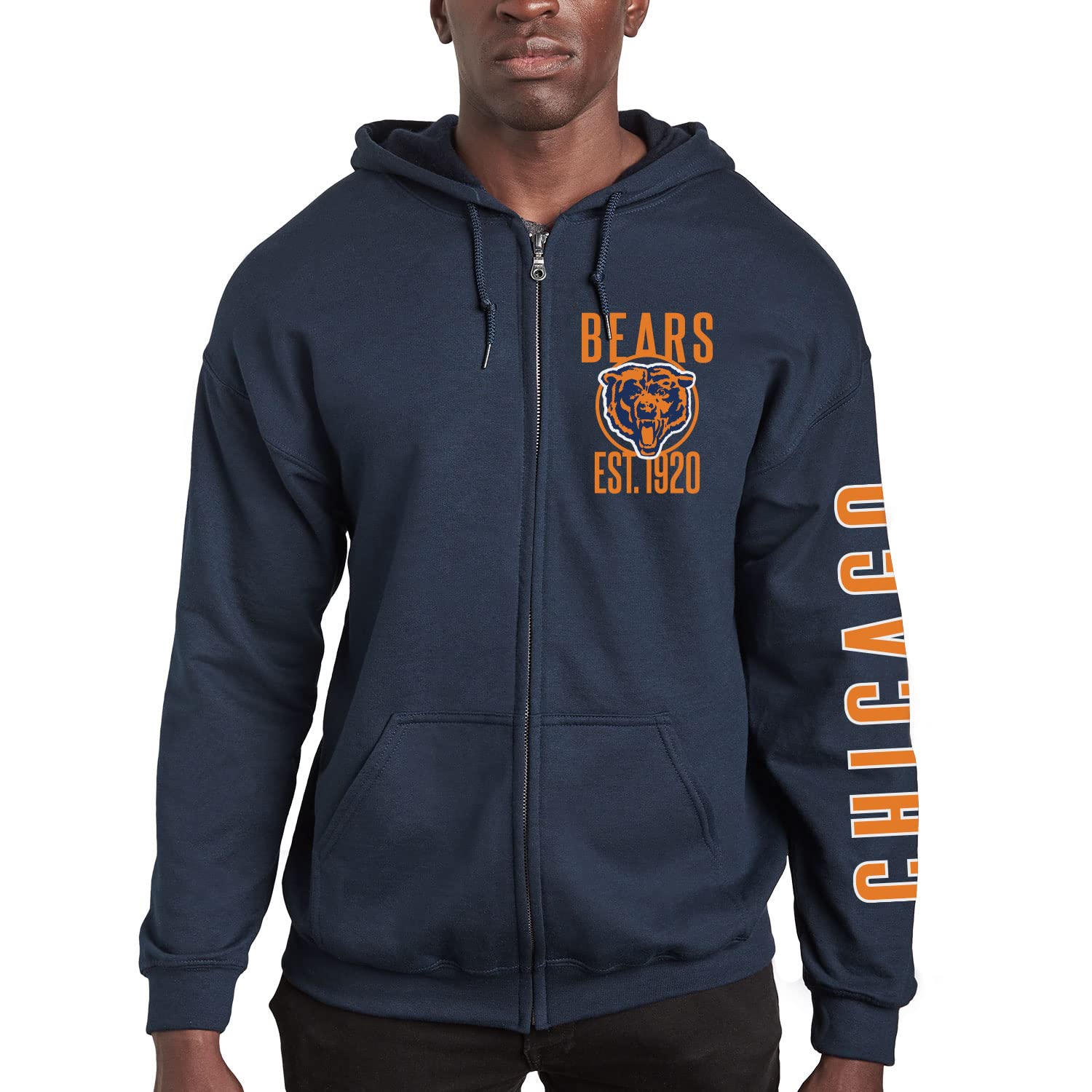 NFL MVP Zip Hoodie - Unisex Full Zip Fleece Sweatshirt for Men & Women | Junk Food Clothing | Perfect for Game Day & Casual Wear