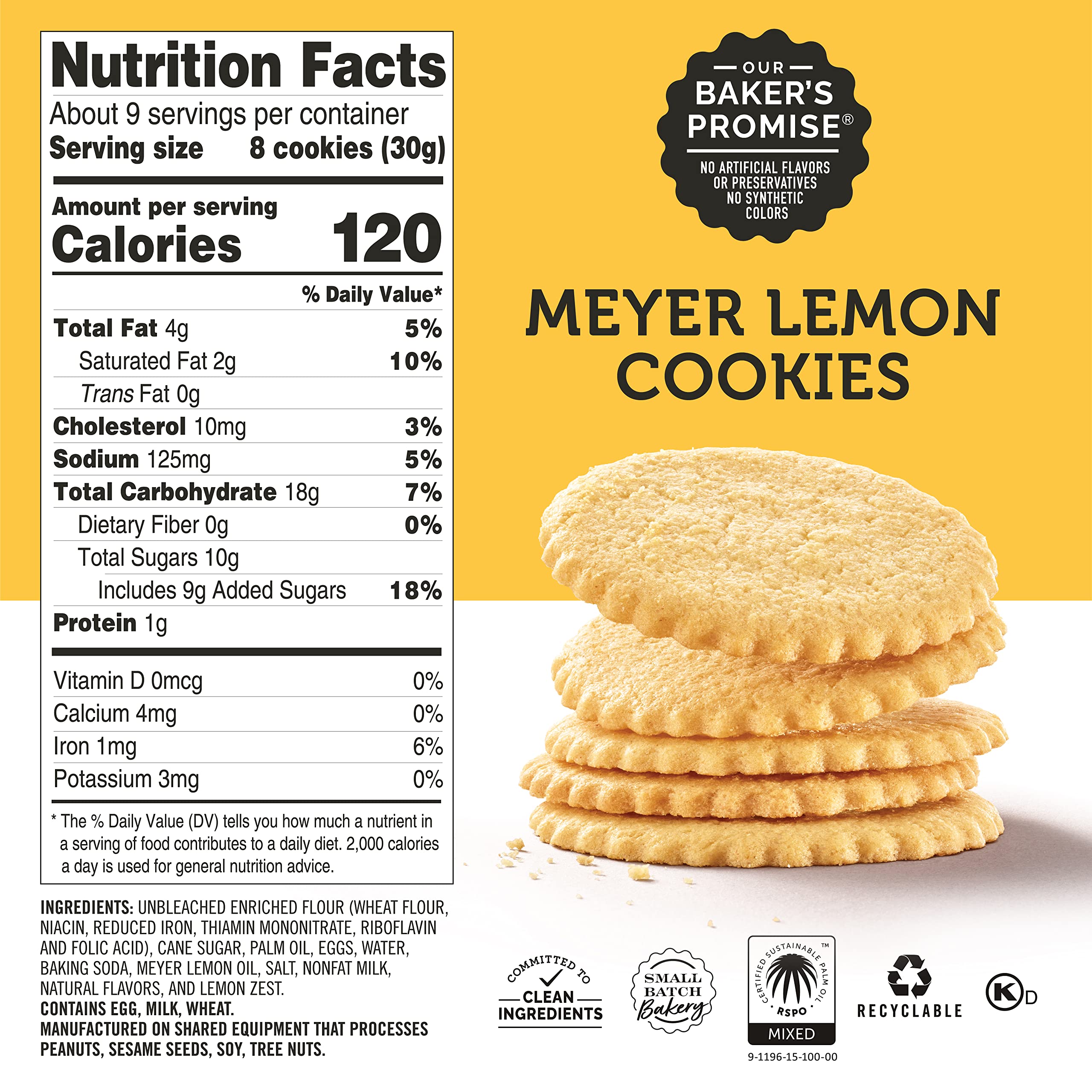 Dewey's Bakery Variety Pack - Meyer Lemon, Brownie Crisp & Triple Ginger Moravian Cookie Thins | Low Calorie Snacks with Real Ingredients | No Artificial Flavors | 9oz (3 Pack) | Perfect for Office Snacks, Gifts & Tea Time