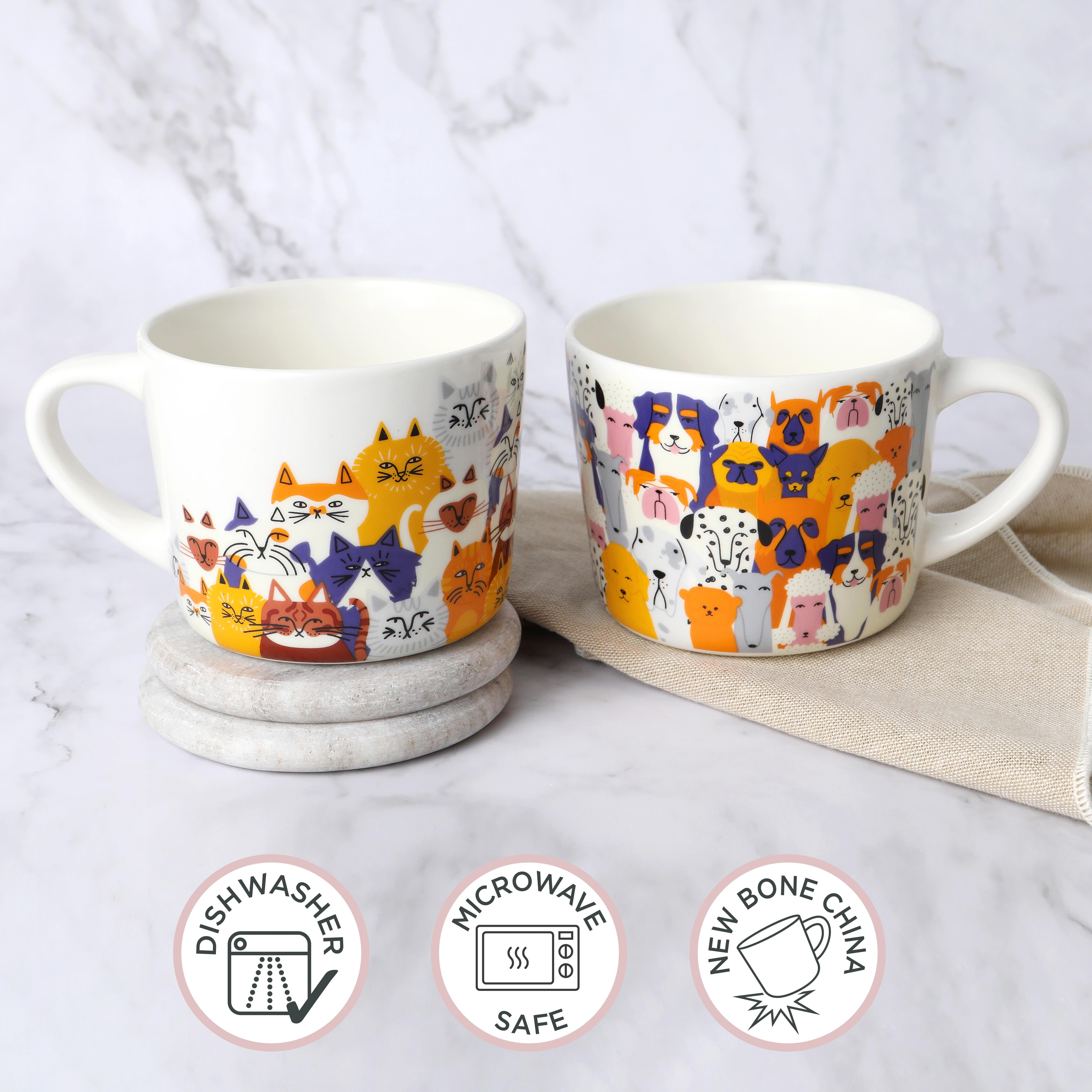 Clowder Of Cats Printed Ceramic Mug 400ml - Perfect for Coffee, Tea & Gifts for Cat Lovers