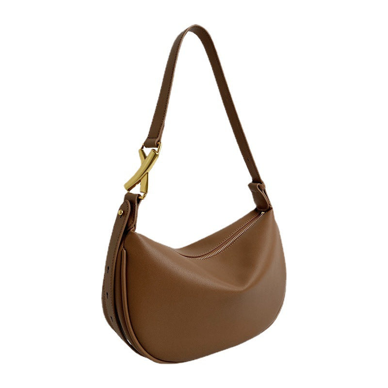 Genuine Leather Crossbody Bag for Women - Stylish Soft Crescent Shoulder Tote & Underarm Purse | Perfect for Work, Travel & Everyday Use