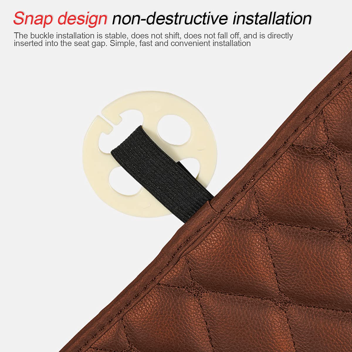 Premium Moly Magnolia Leather Car Seat Cover & Protector - Universal Fit for 90% Cars & SUVs, Comfortable Cushion for Men & Women (Coffee Brown) - Perfect for Road Trips, Daily Commutes & Luxury Interior Upgrade