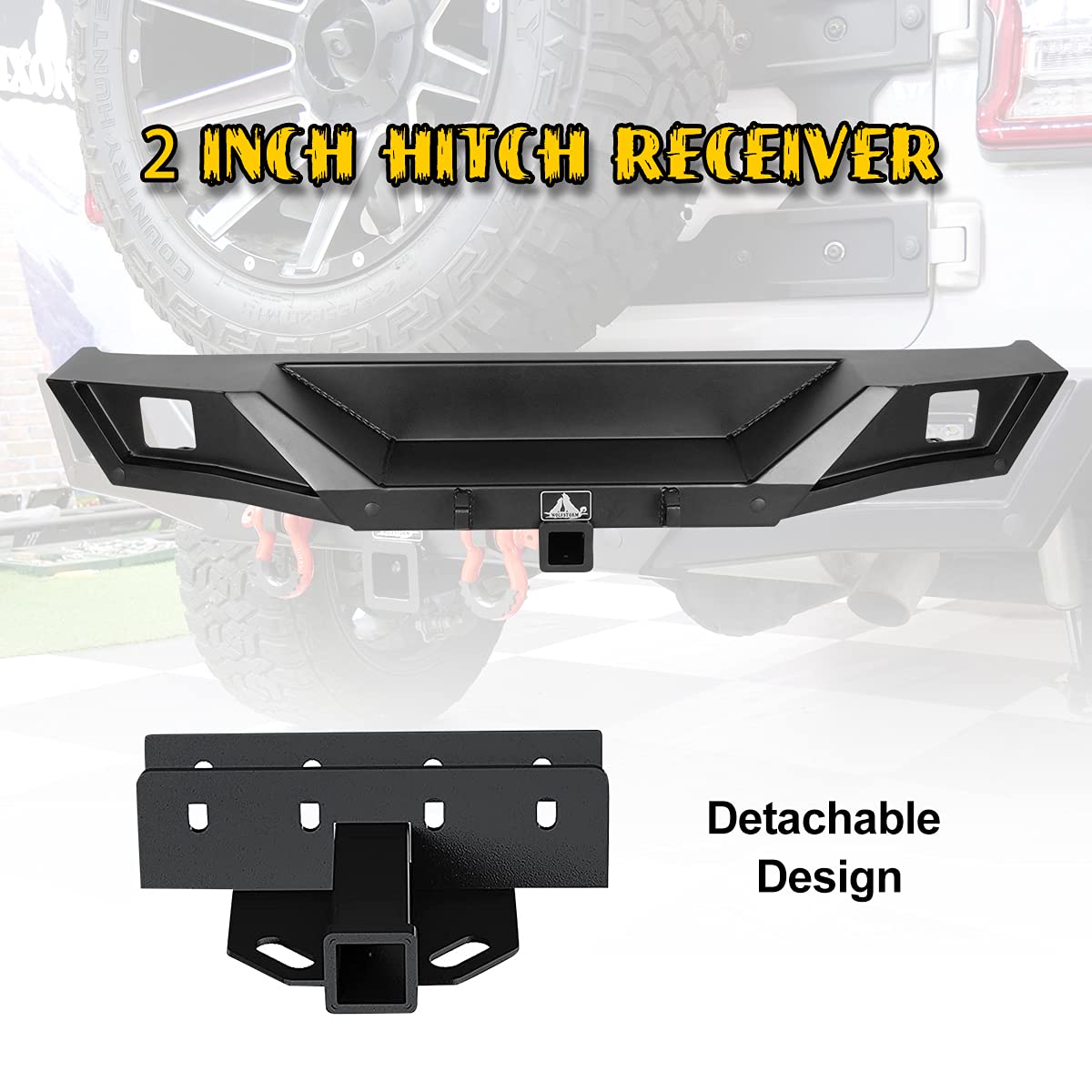NIXON OFFROAD Rear Bumper Combo for 2018-2025 Jeep Wrangler JL & JLU - 2