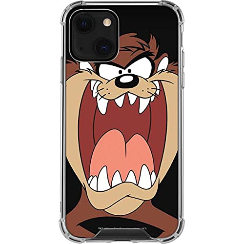 Skinit Clear Protective Phone Case for iPhone 13 Mini - Officially Licensed Looney Tunes Taz Design - Slim Scratch-Resistant Cover for Everyday Use & Travel